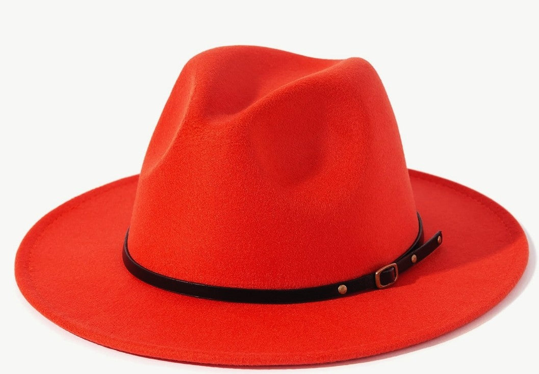 Unisex Orange Fedoras
