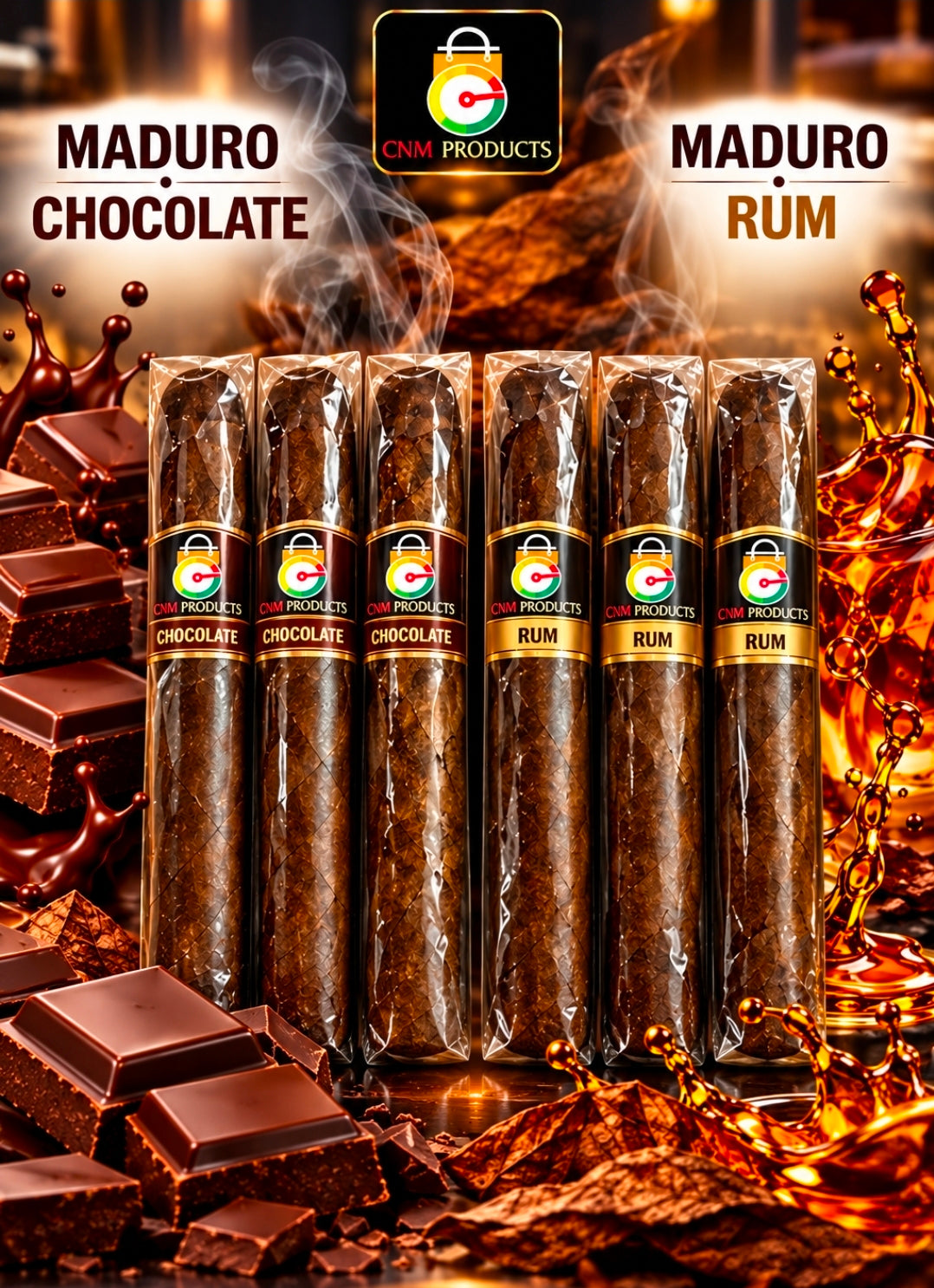 Premium Maduro Chocolate & Rum Flavored Cigars – 6 for $54