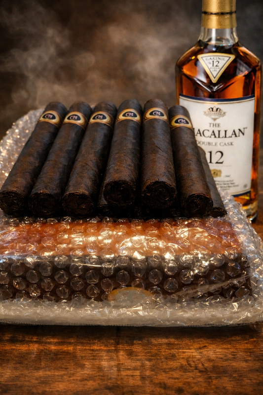 12 Maduro cigars with Humidor and Macallan 12 Whiskey
