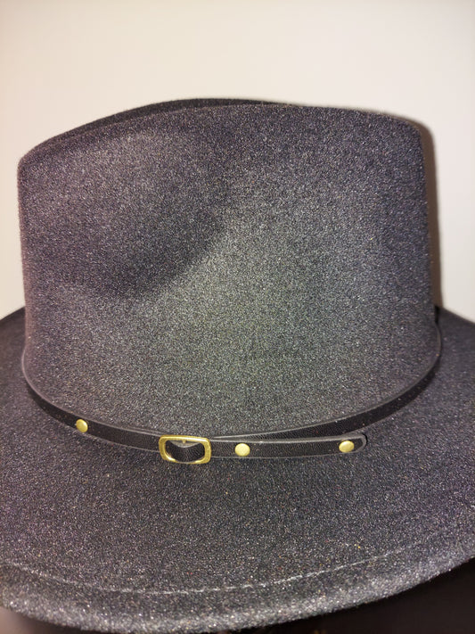 Black Fedora with Black Buckle