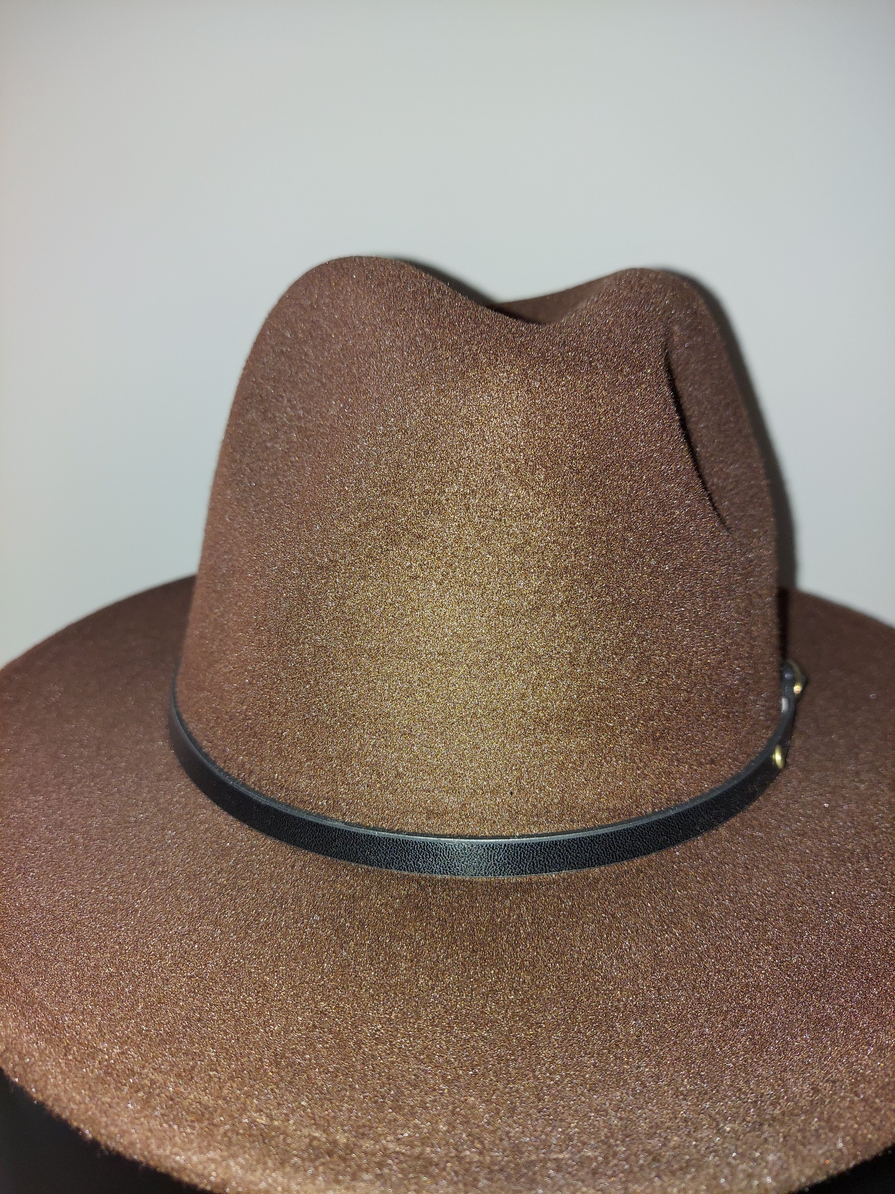 Chocolate Brown Fedora with Black Buckle – CNM Products