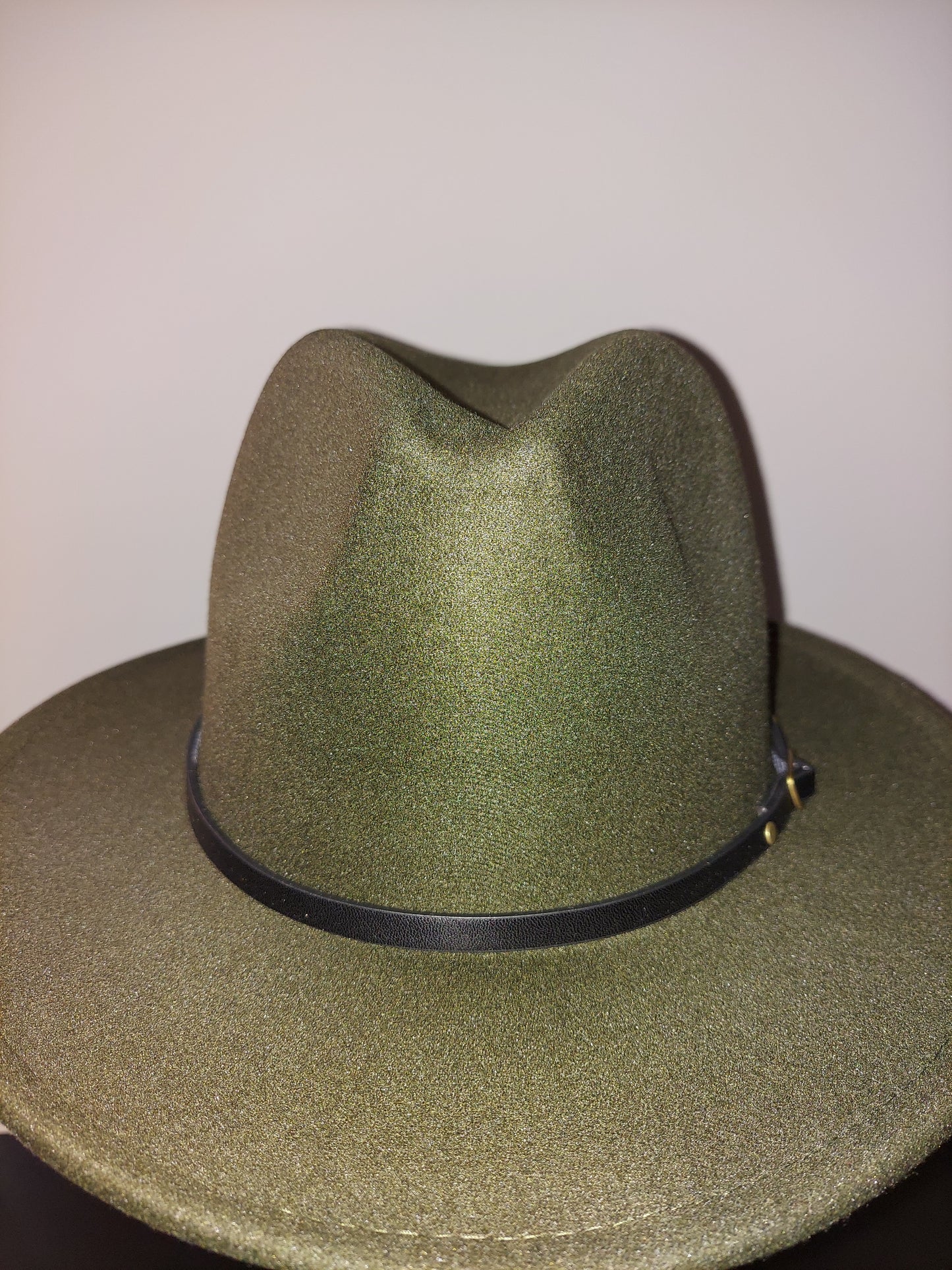 Green Fedora with Black Buckle