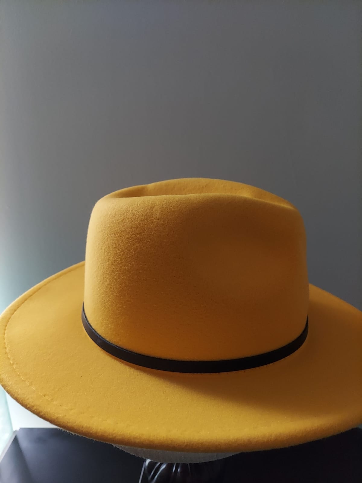 Golden Fedora with Black Buckle